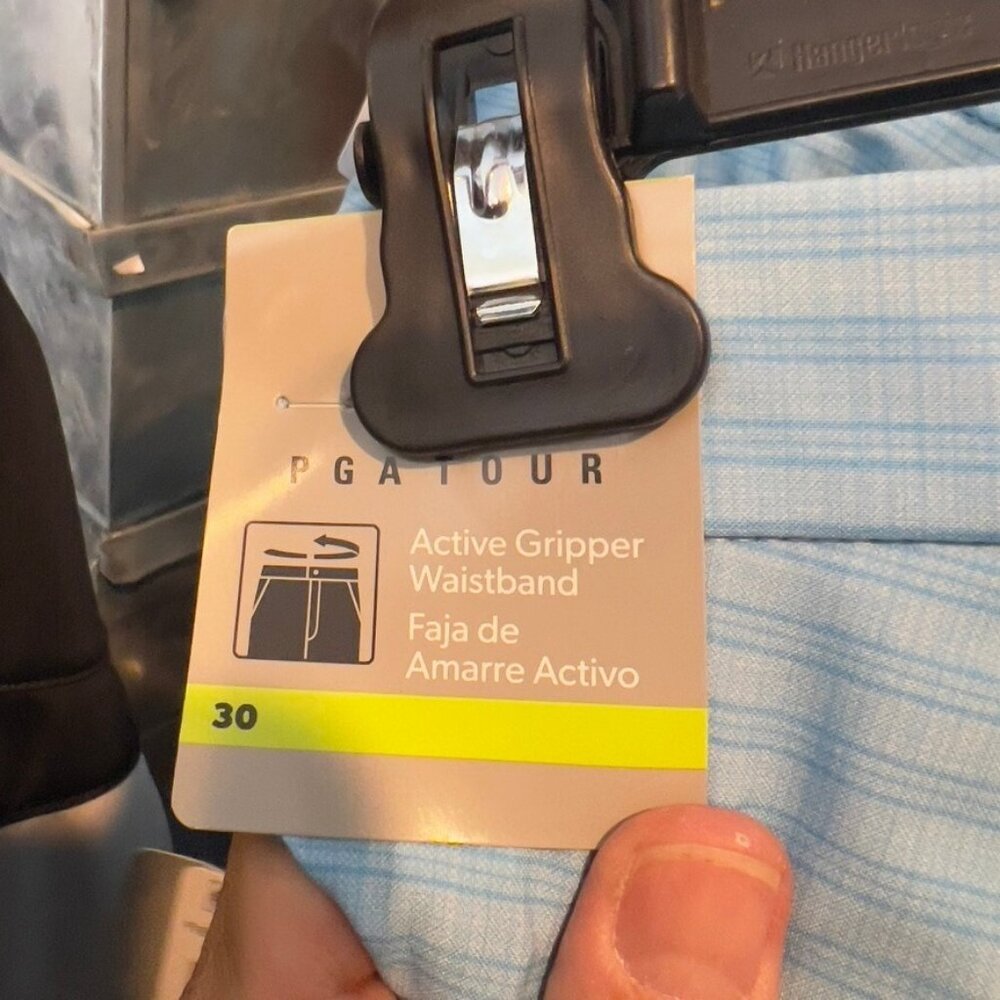 Pga Tour $68 Men's Striped 8" Golf Shorts - Ethereal Blue Size 30 - Picture 10 of 12